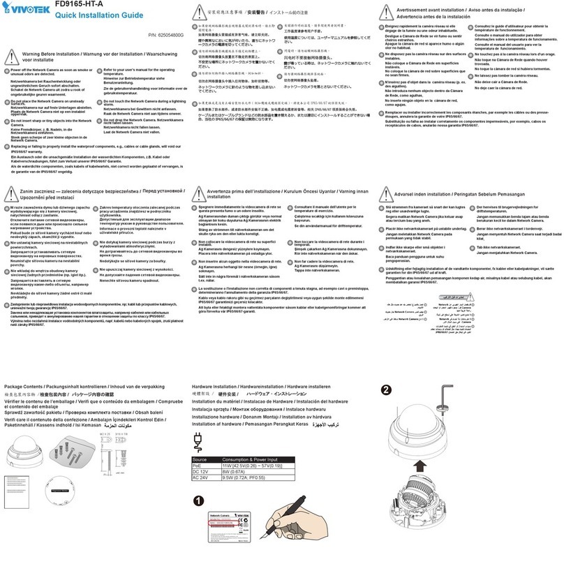 Vivotek FD9165-HT-A User manual Vivotek FD9165-HT-A User manual