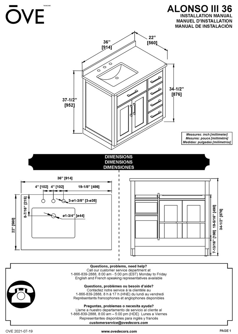 OVE ALONSO III 36 installation manual
