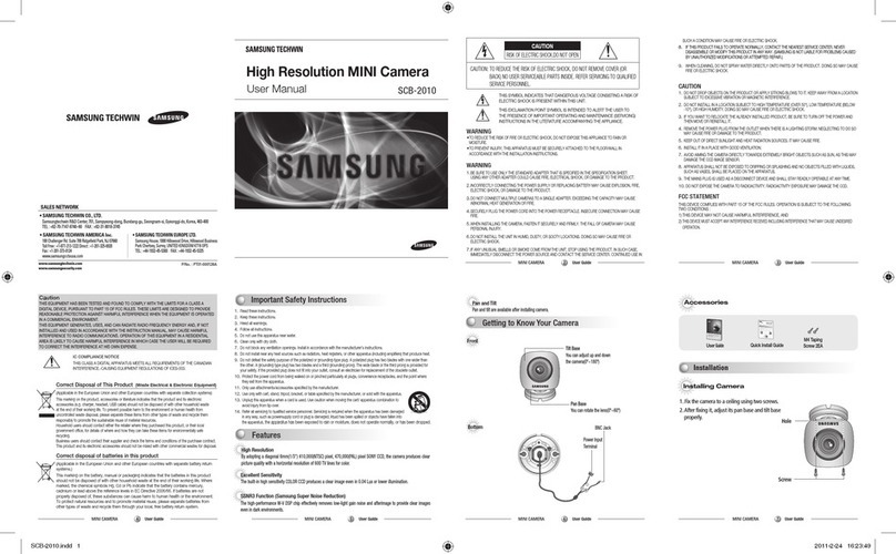Samsung SCB-2010 User manual Samsung SCB-2010 User manual