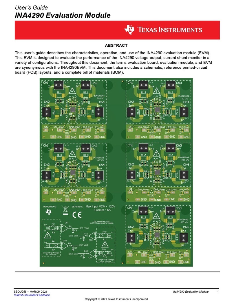 Texas Instruments INA4290 User manual