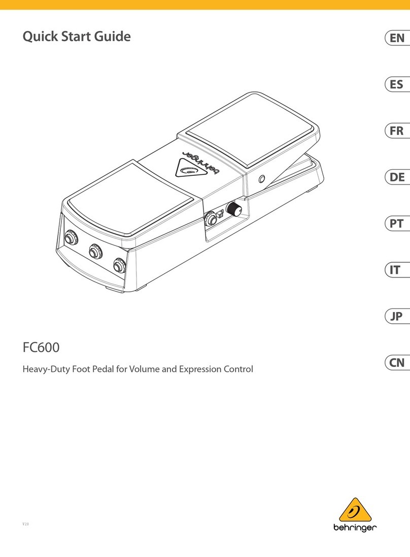 Behringer FC600 quick start guide