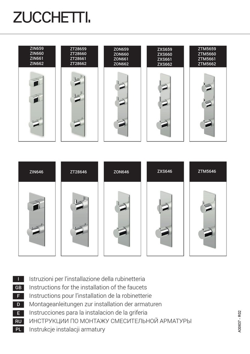 ZUCCHETTI ZIN659 Instruction for the installation