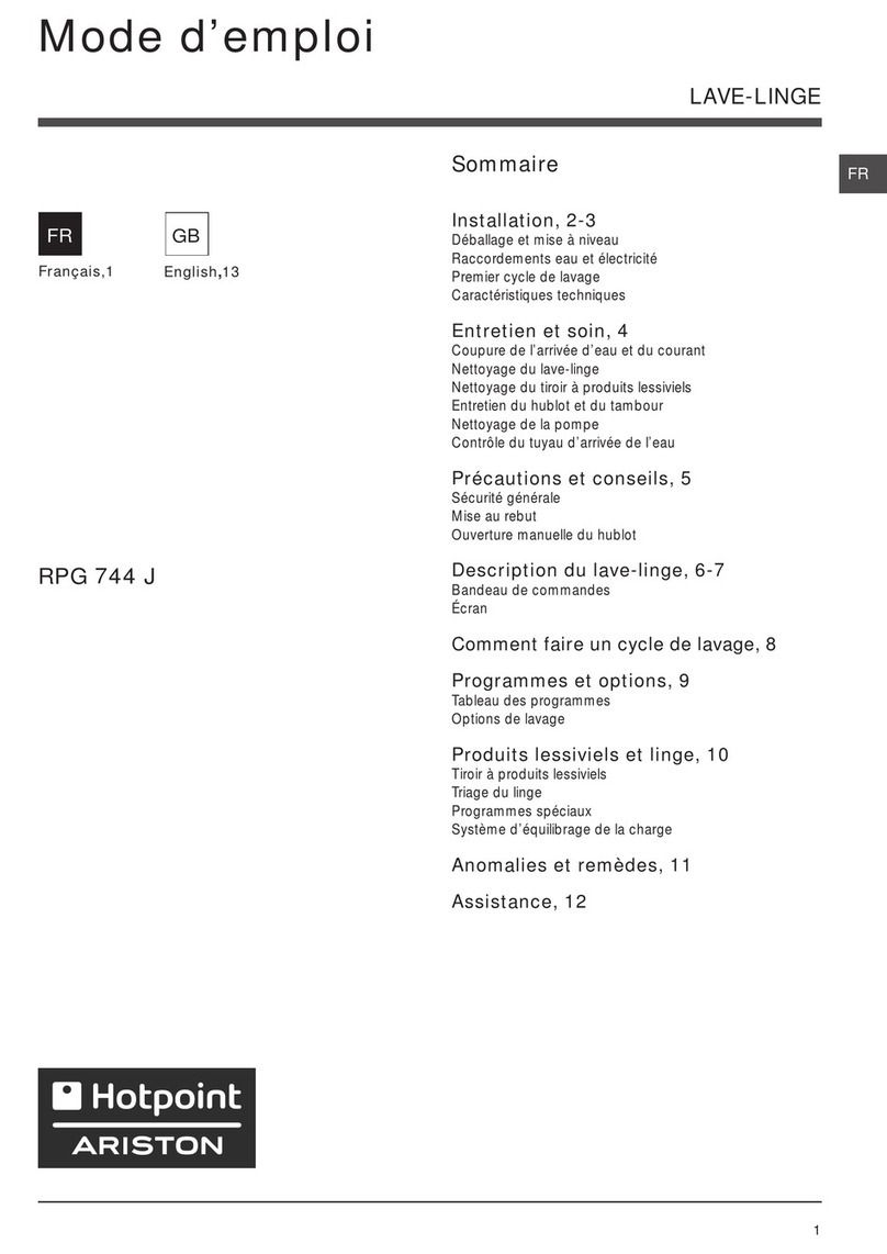 Hotpoint Ariston RPG 744 J User manual