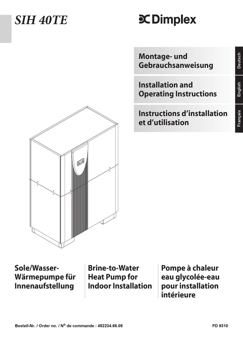 Dimplex SIH 40TE Installation and operating instructions
