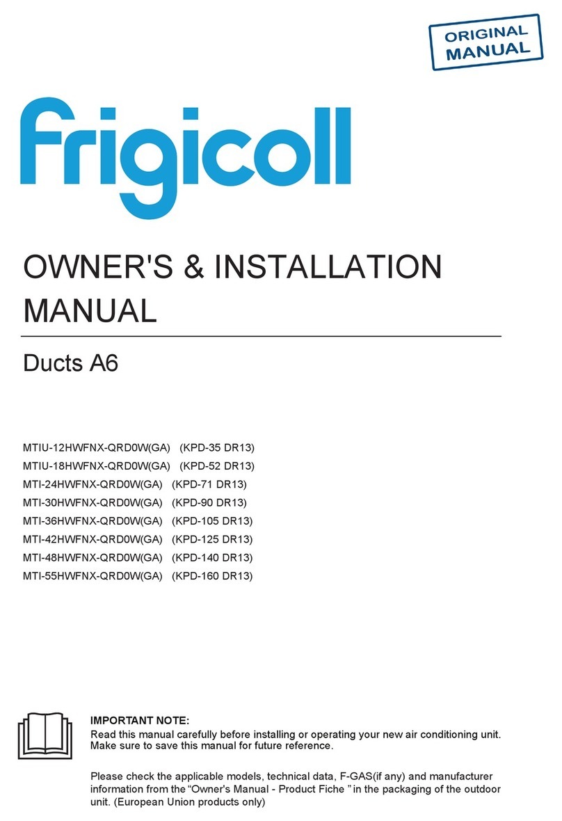 Frigicoll Ducts A6 Quick start guide