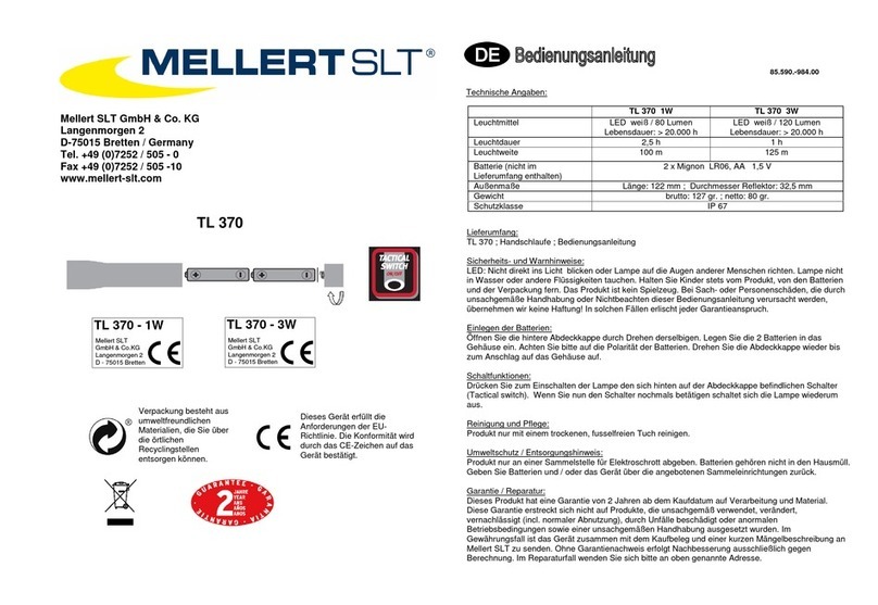 Mellert SLT TL 370 User manual