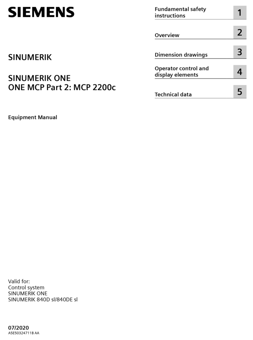 Siemens SINUMERIK ONE MCP 2200c Technical Document