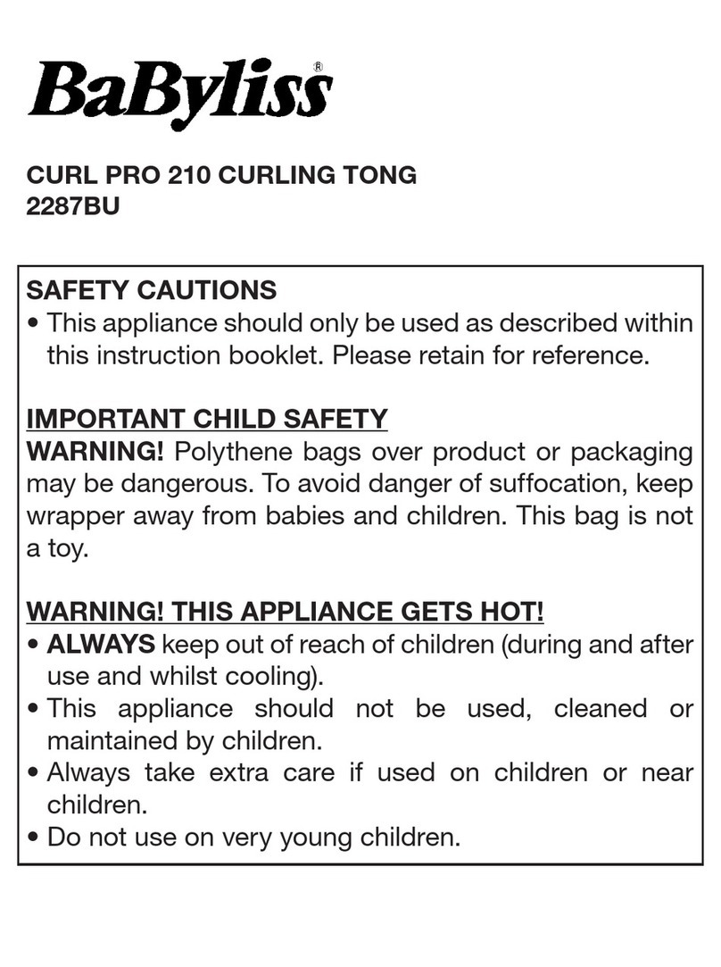 BaByliss CURL PRO 210 quick start guide