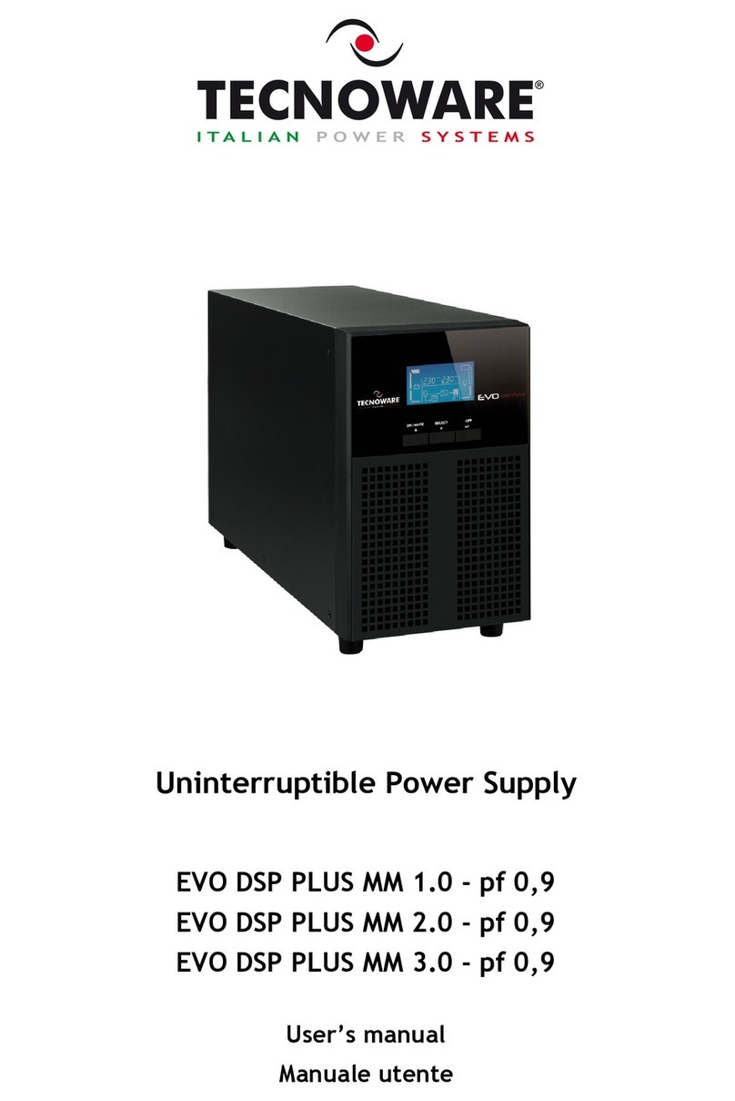 Tecnoware EVO DSP PLUS MM 2.0 - pf 0,9 user manual Tecnoware EVO DSP PLUS MM 2.0 - pf 0,9 user manual