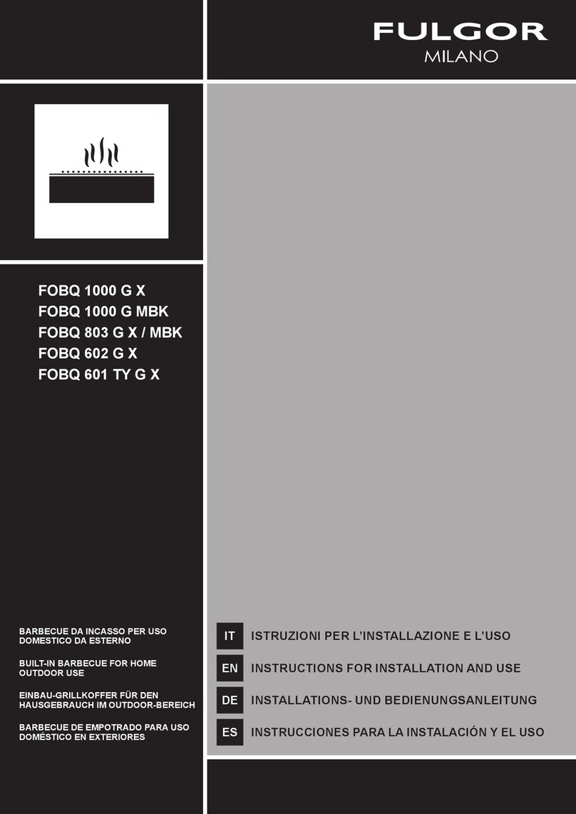 Fulgor Milano FOBQ 1000 G MBK Instructions for installation and use
