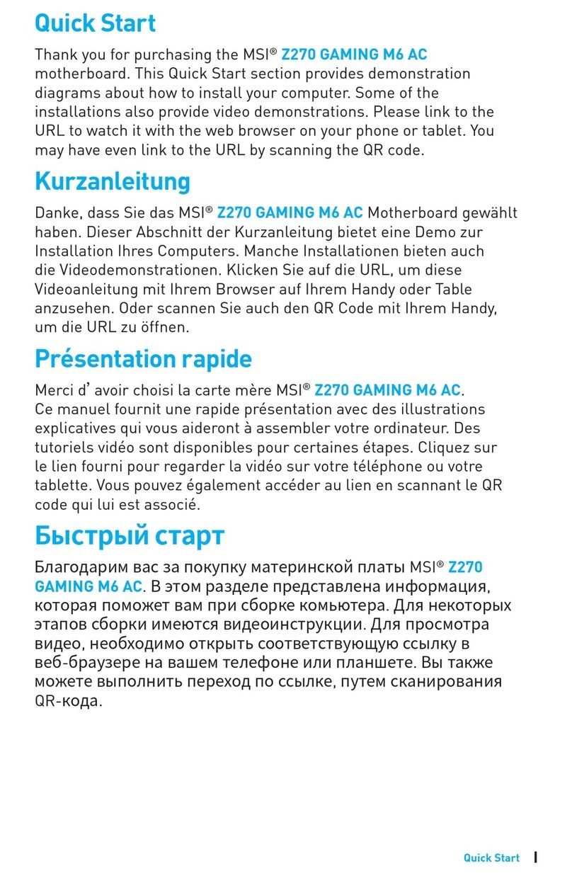 MSI Z270 GAMING M6 AC User manual MSI Z270 GAMING M6 AC User manual