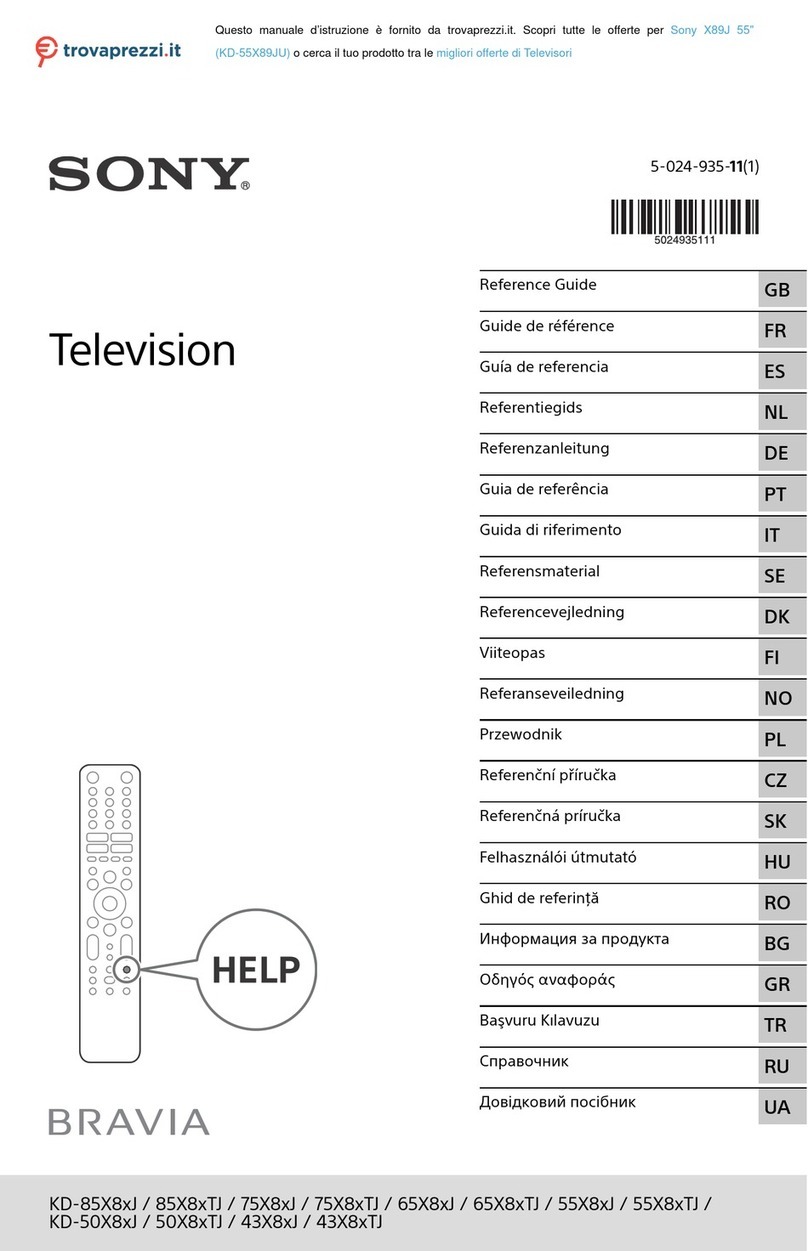 Sony BRAVIA X89J User manual Sony BRAVIA X89J User manual