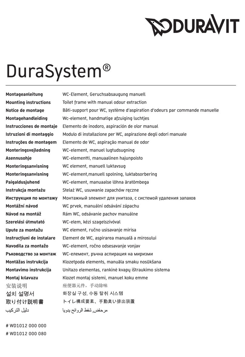 DURAVIT DuraSystem WD1012 000 000 Mounting instructions