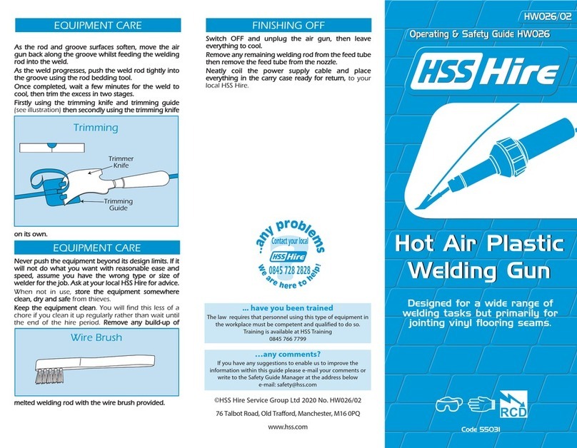 HSS Hire HW026/02 Operating & safety guide