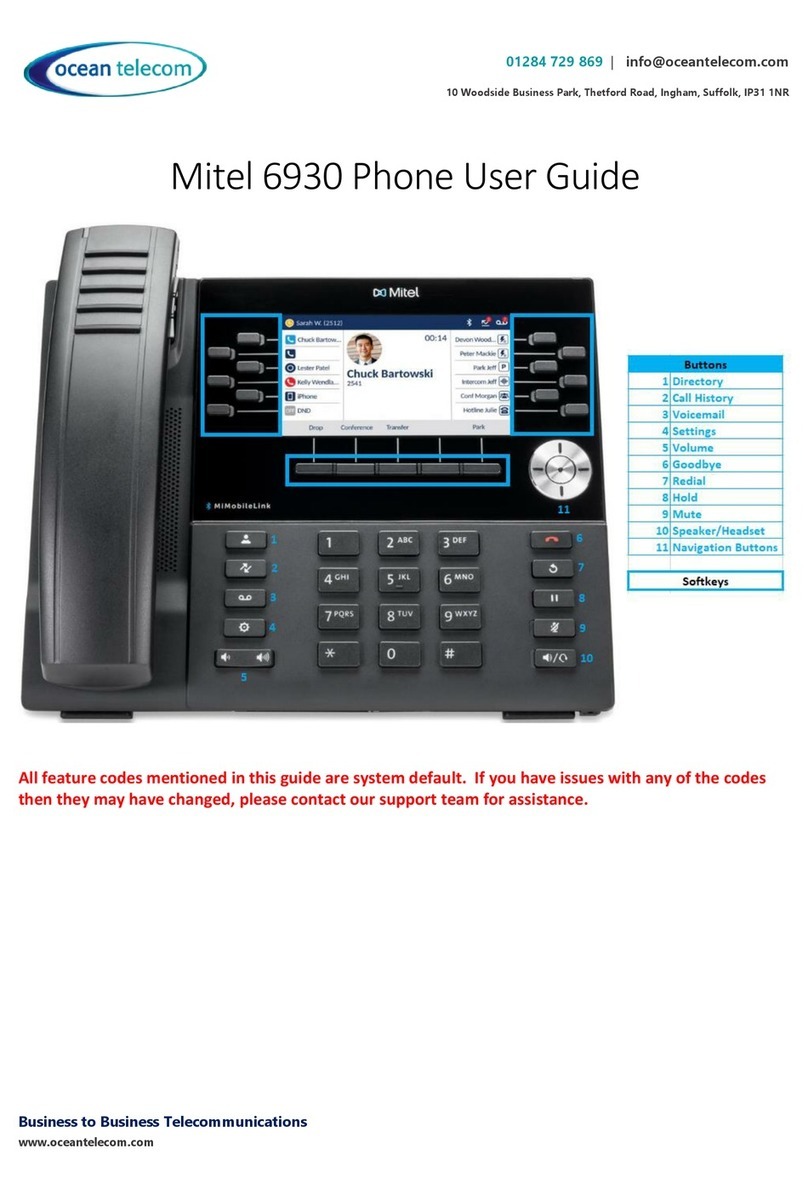 Mitel MiVOICE 6930 User manual