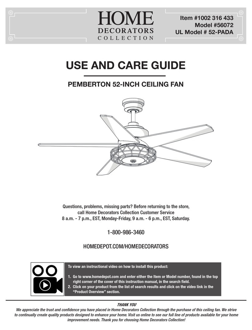 Home Decorators Collection 56072 Use and care guide