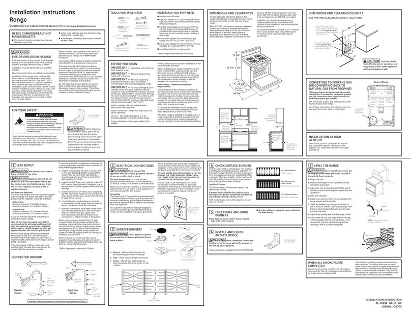 GE JCGB735SPSS User manual