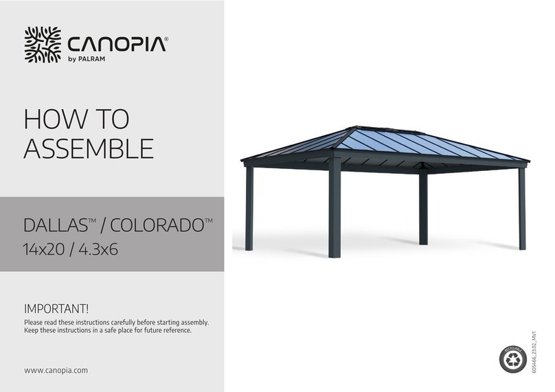 Palram CANOPIA DALLAS COLORADO 14x20 How to assemble