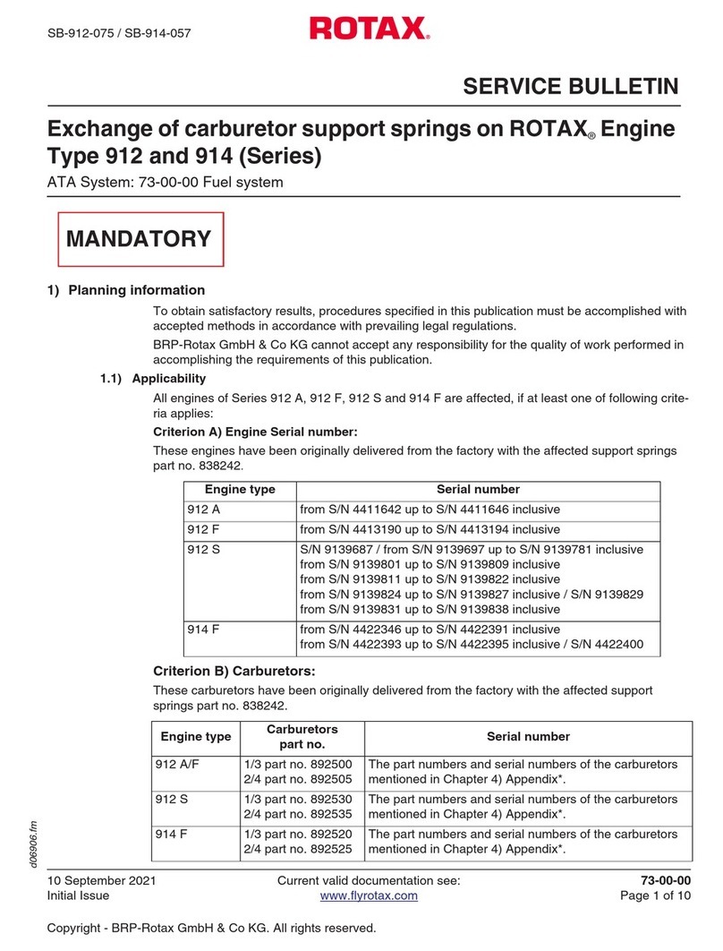 BRP ROTAX 912 Series Service bulletin