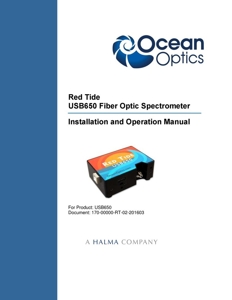Halma Ocean Optics Red Tide USB650 Installation and operation manual