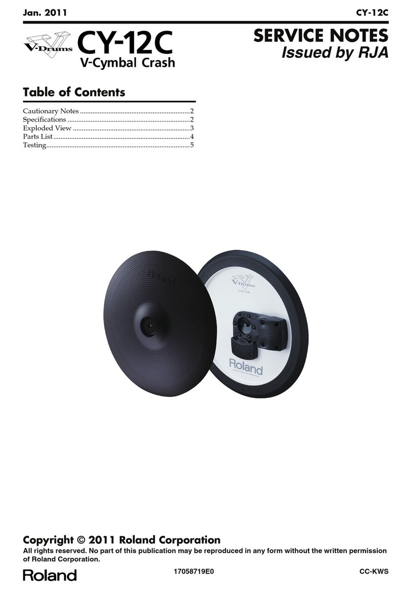 Roland V-Drums CY-12C Operating and maintenance manual