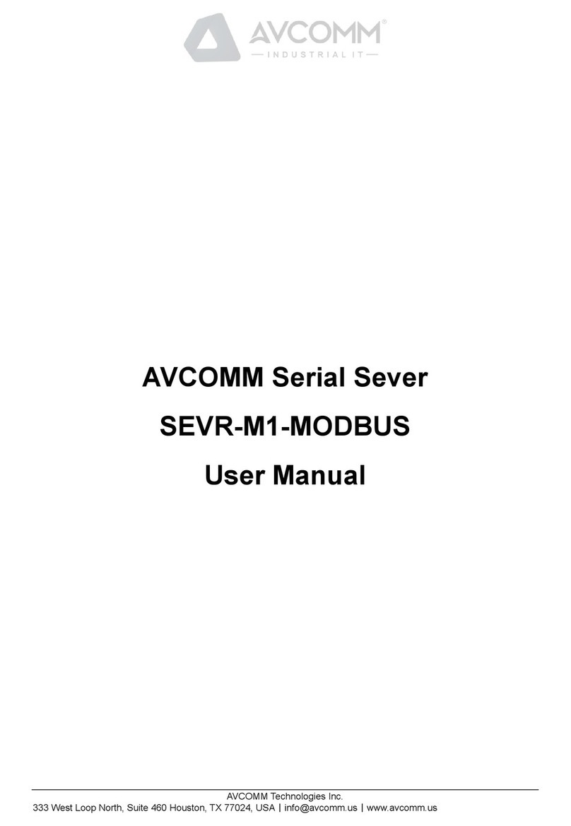 AVCOMM SEVR-M1-MODBUS Series User manual