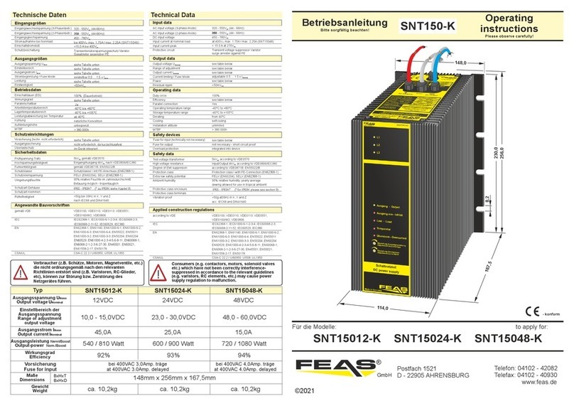FEAS SNT150-K operating instructions