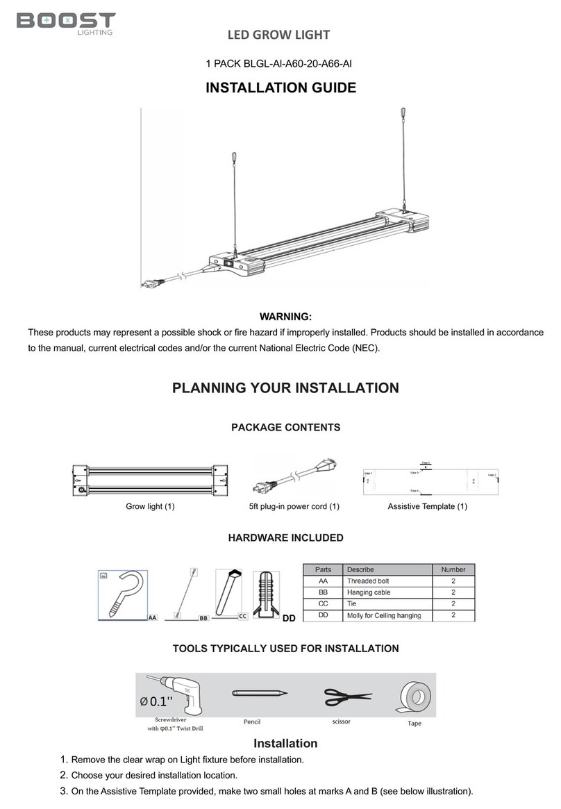 Boost BLGL-Al-A60-20-A66-Al User manual