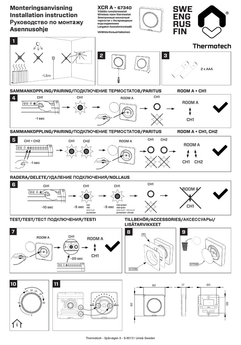 Thermotech XCR A installation instructions