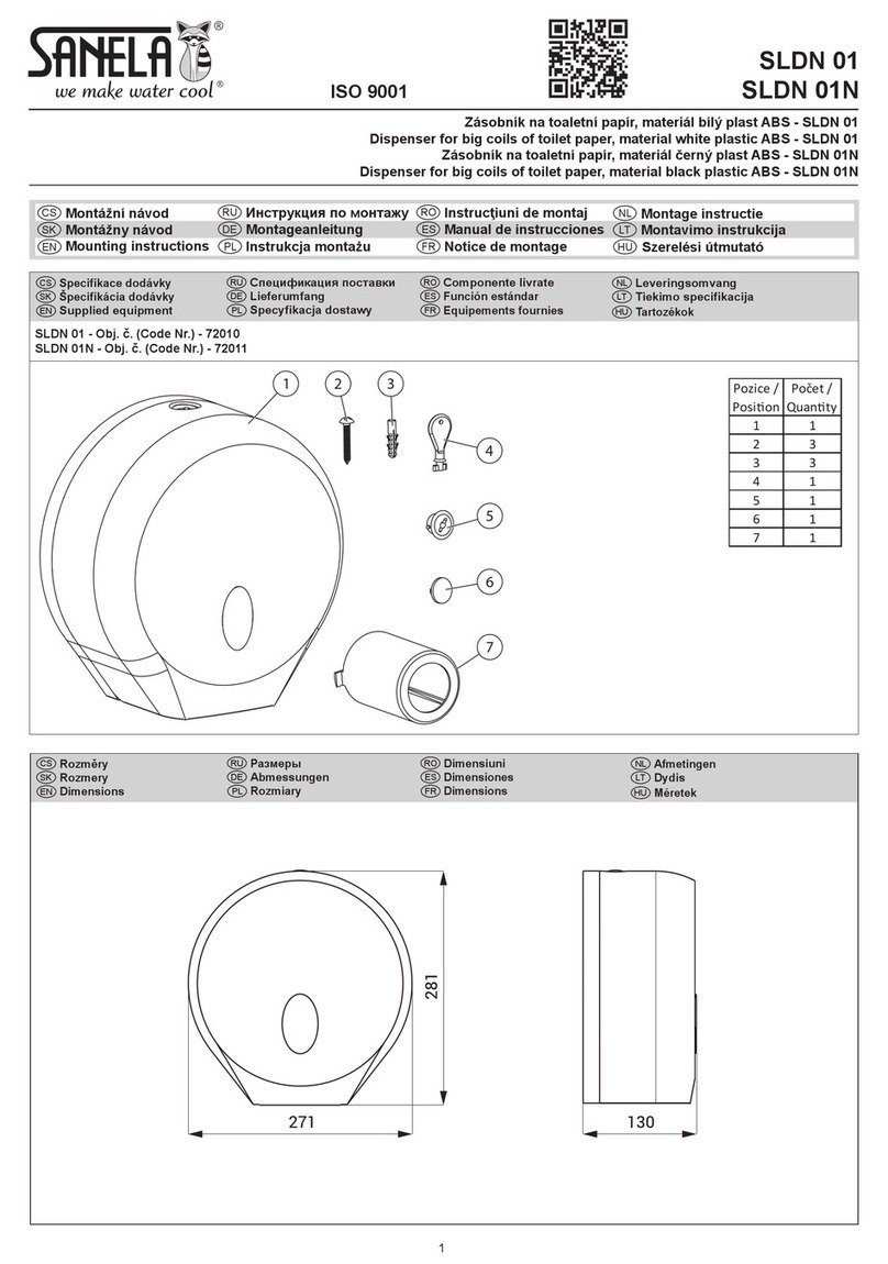 Sanela SLDN 01 72010 Mounting instructions Sanela SLDN 01 72010 Mounting instructions