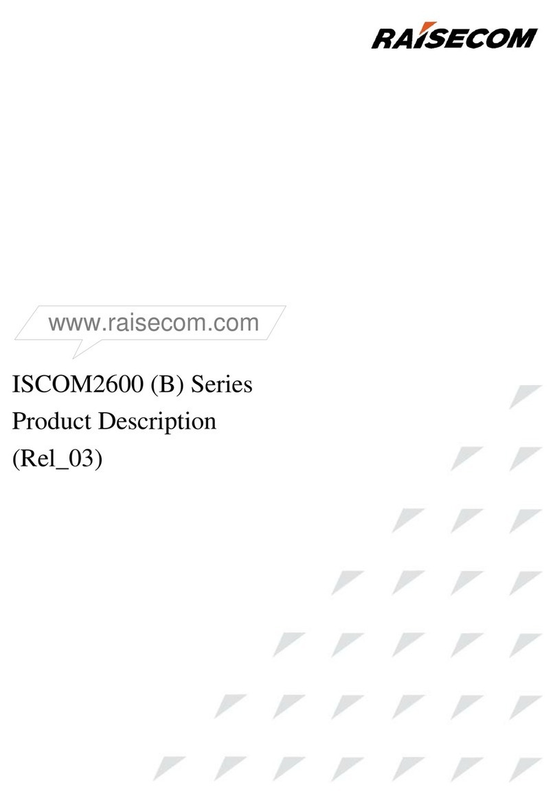 Raisecom ISCOM2600 (B) Series Technical specifications