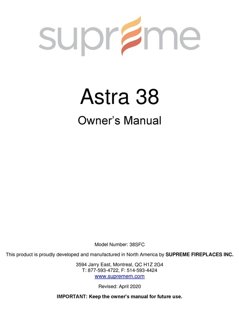 SUPREME 38SFC owner's manual SUPREME 38SFC owner's manual
