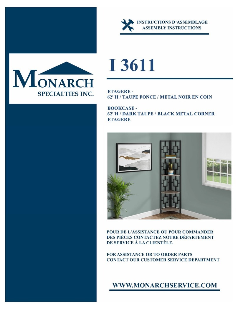 Monarch Specialties I 3611 User manual Monarch Specialties I 3611 User manual