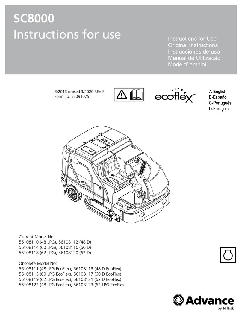 Nilfisk-Advance Advance SC8000 48 LPG User manual
