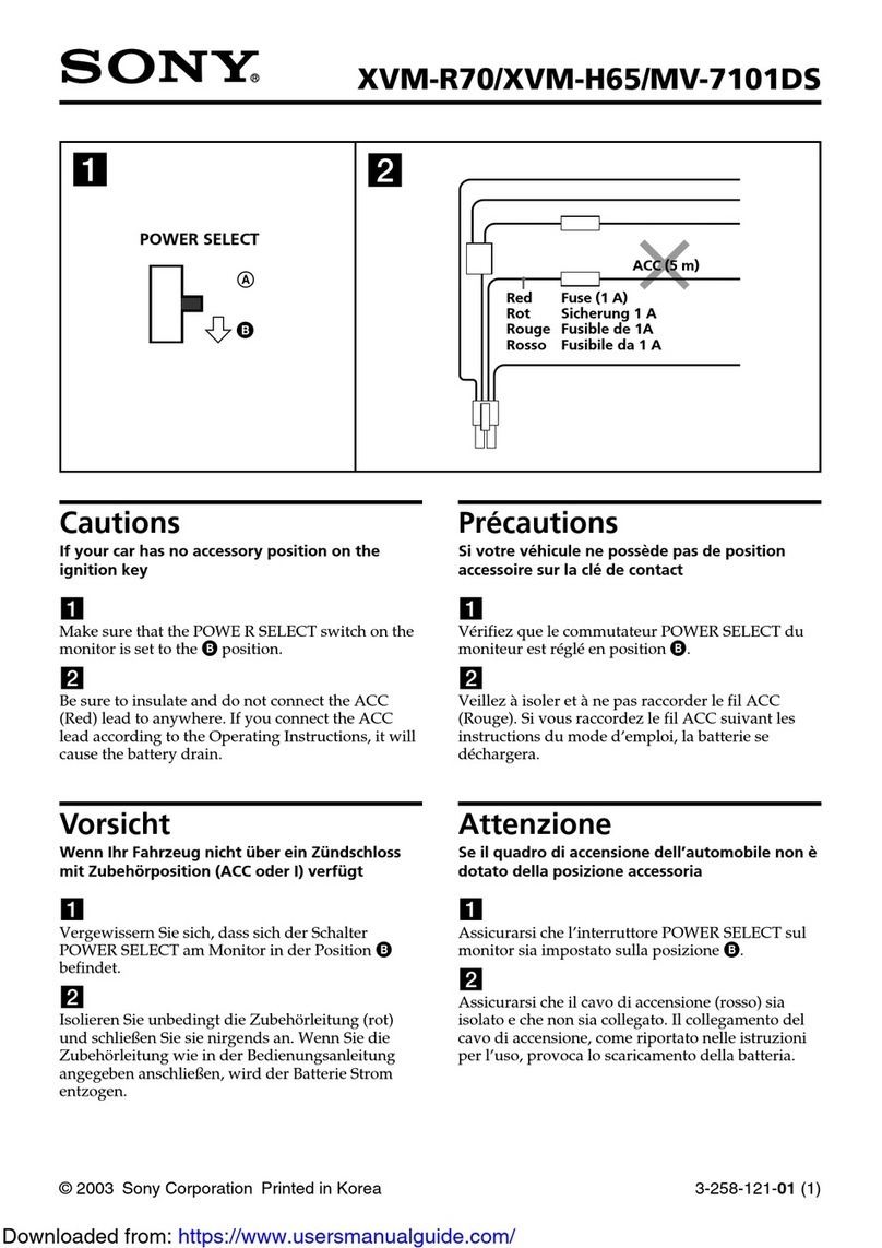 Sony XVM-R70 - Monitor User manual