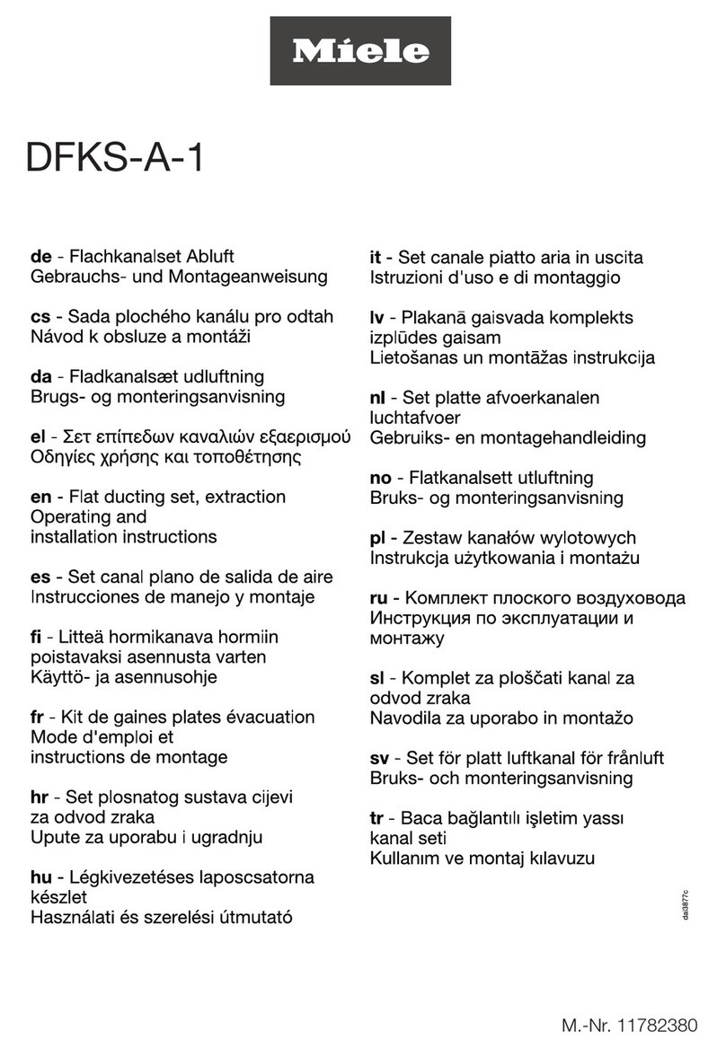Miele DFKS-A-1 Operating and installation instructions