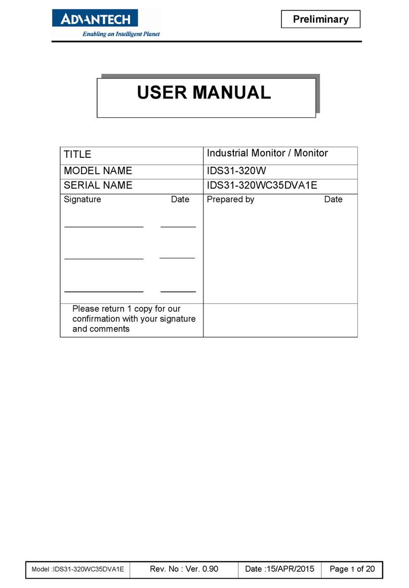 Advantech IDS31-320W User manual