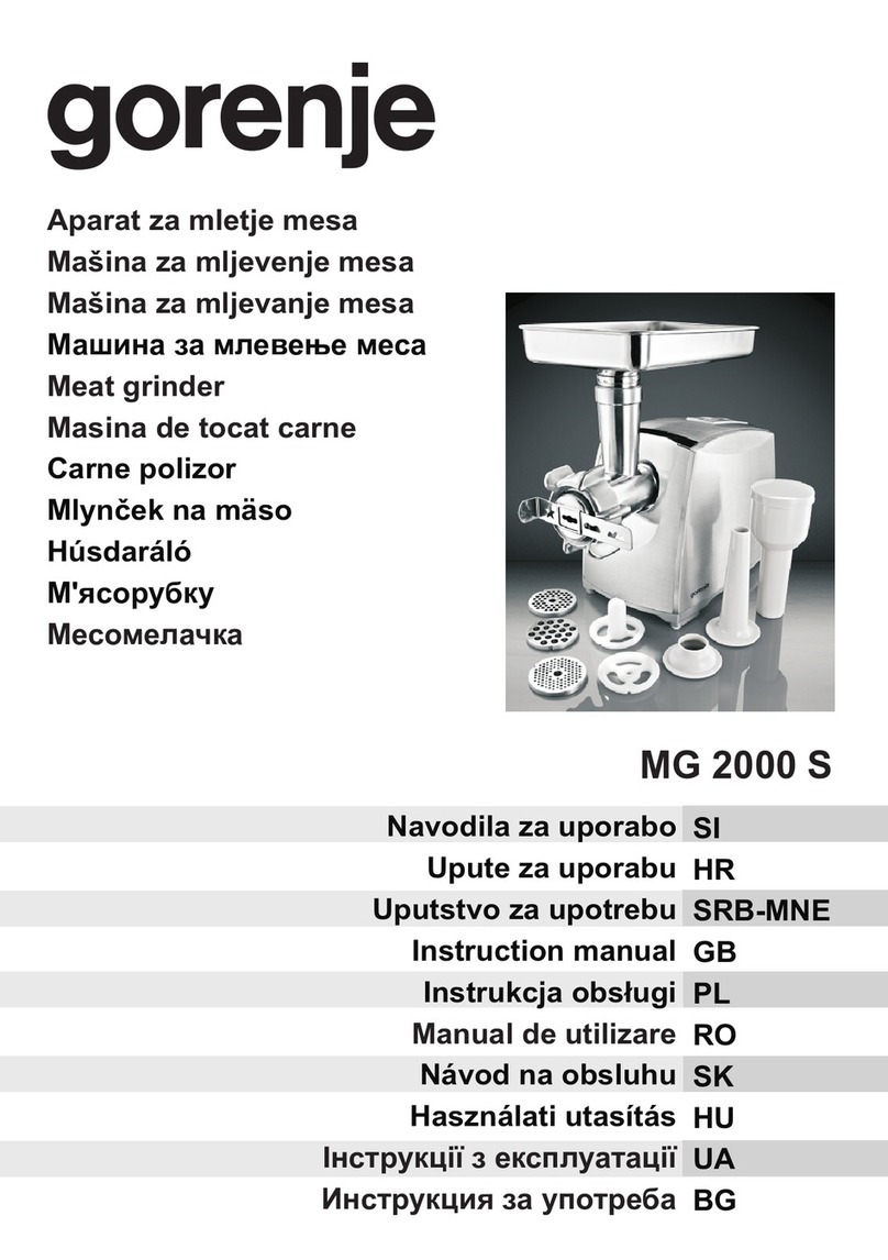 Gorenje MG 2000 S User manual