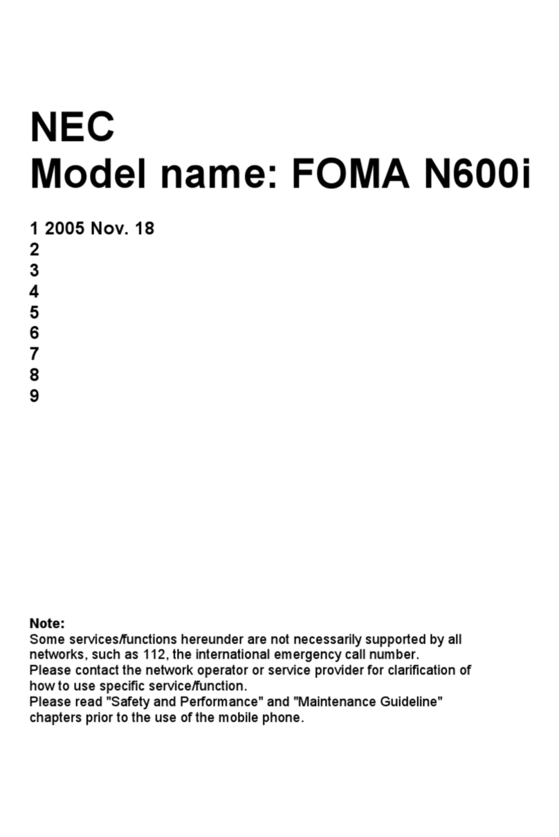 NEC N600i manual