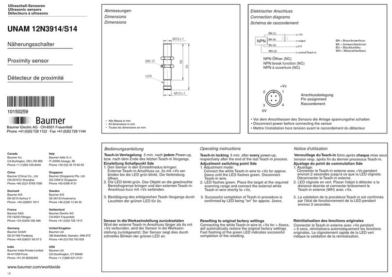 Baumer UNAM 12N3914/S14 User manual