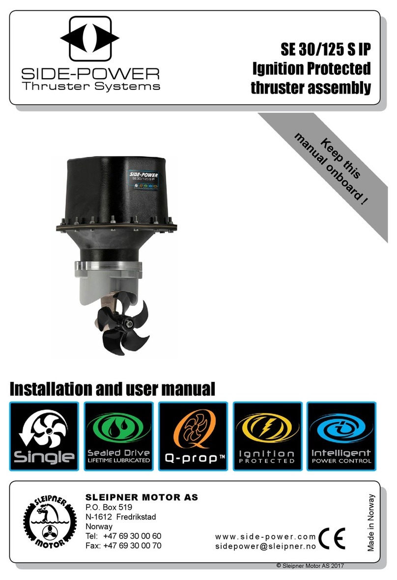 SLEIPNER MOTOR AS SIDE-POWER SE 30/125 S IP User manual