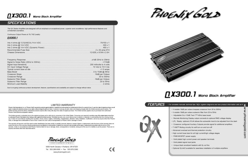 Phoenix Gold QX300.1 quick start guide