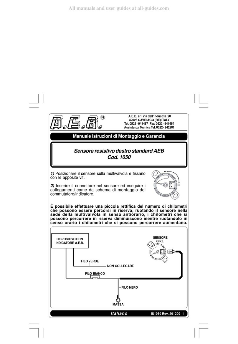 A.E.B. 1050 Assembly instructions A.E.B. 1050 Assembly instructions