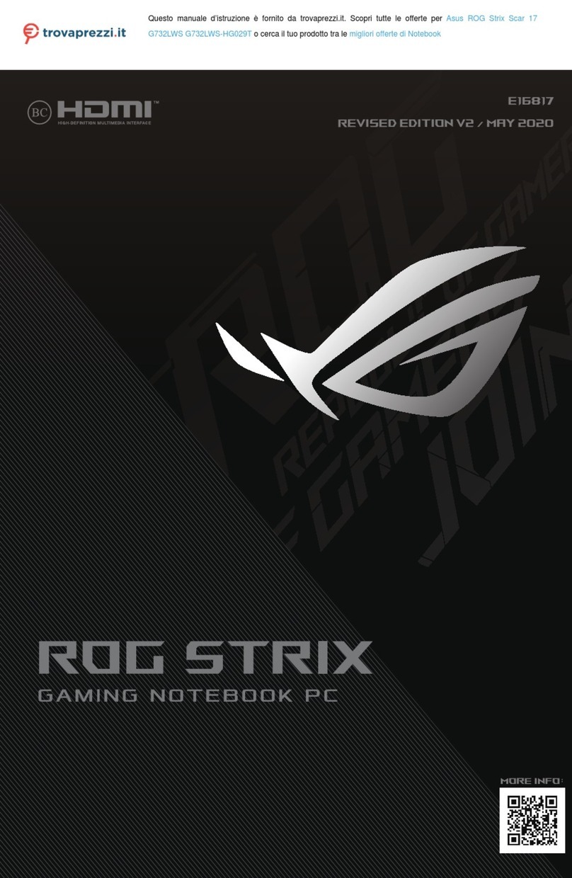 Asus ROG STRIX G732LWS quick start guide