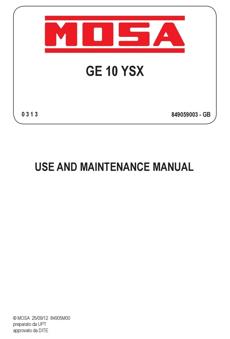 Mosa GE 10 YSX User manual