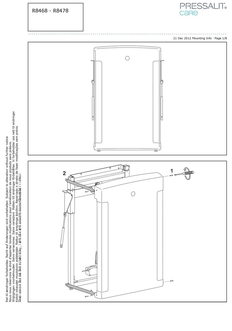 Pressalit Care R8468 instructions Pressalit Care R8468 instructions