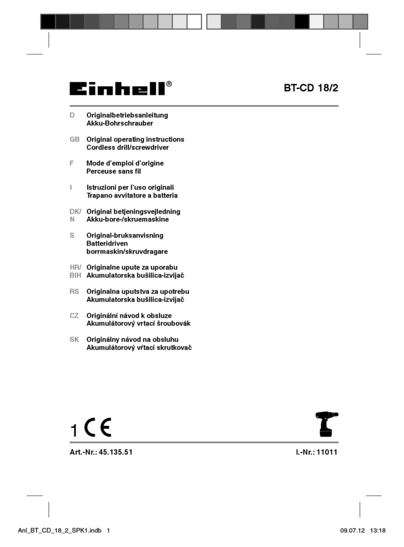 EINHELL BT-CD 18/2 User manual