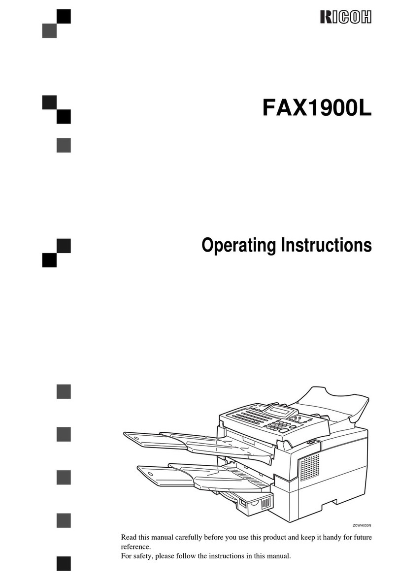 Ricoh fax1900L User manual