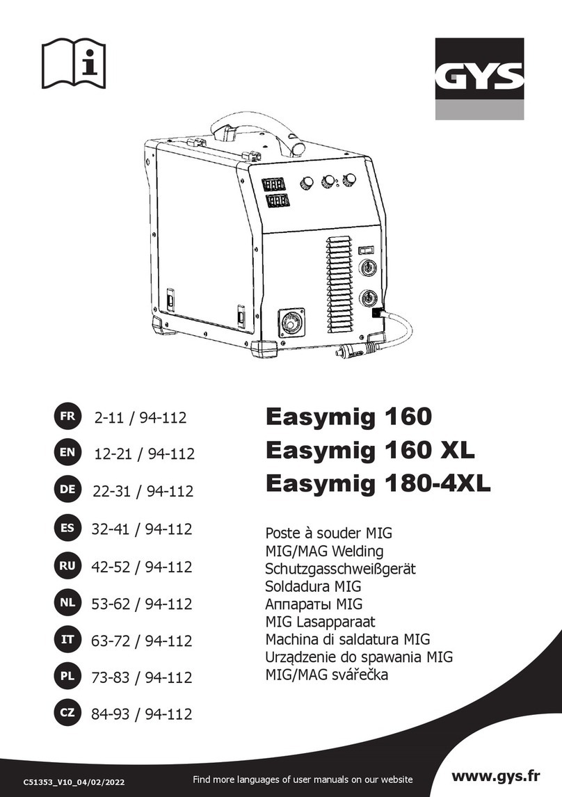 GYS Easymig 180-4XL instructions