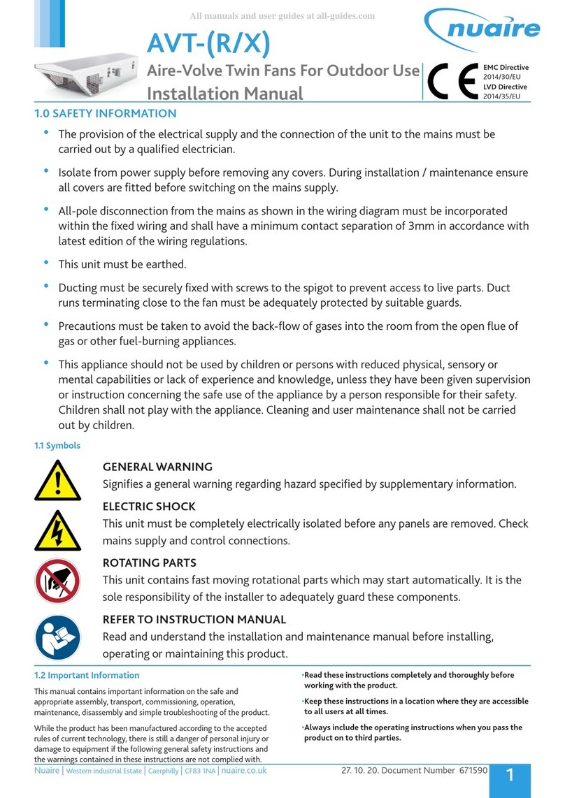NuAire AVT-R User manual